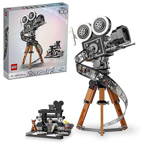 LEGO Disney Walt Disney Tribute Camera, 100th Anniversary Memorabilia Set (Prime Exclusive Deal)