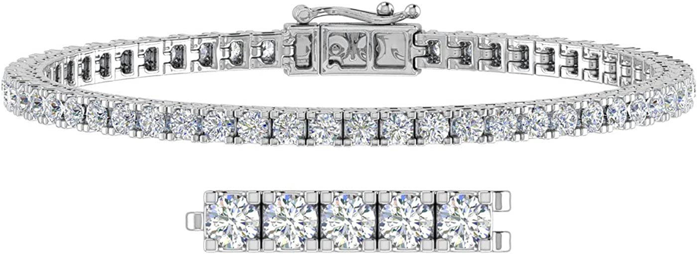 5 Carat Diamond Tennis Bracelet in 14K Yellow Gold (7.5") (SI1-SI2 Clarity)